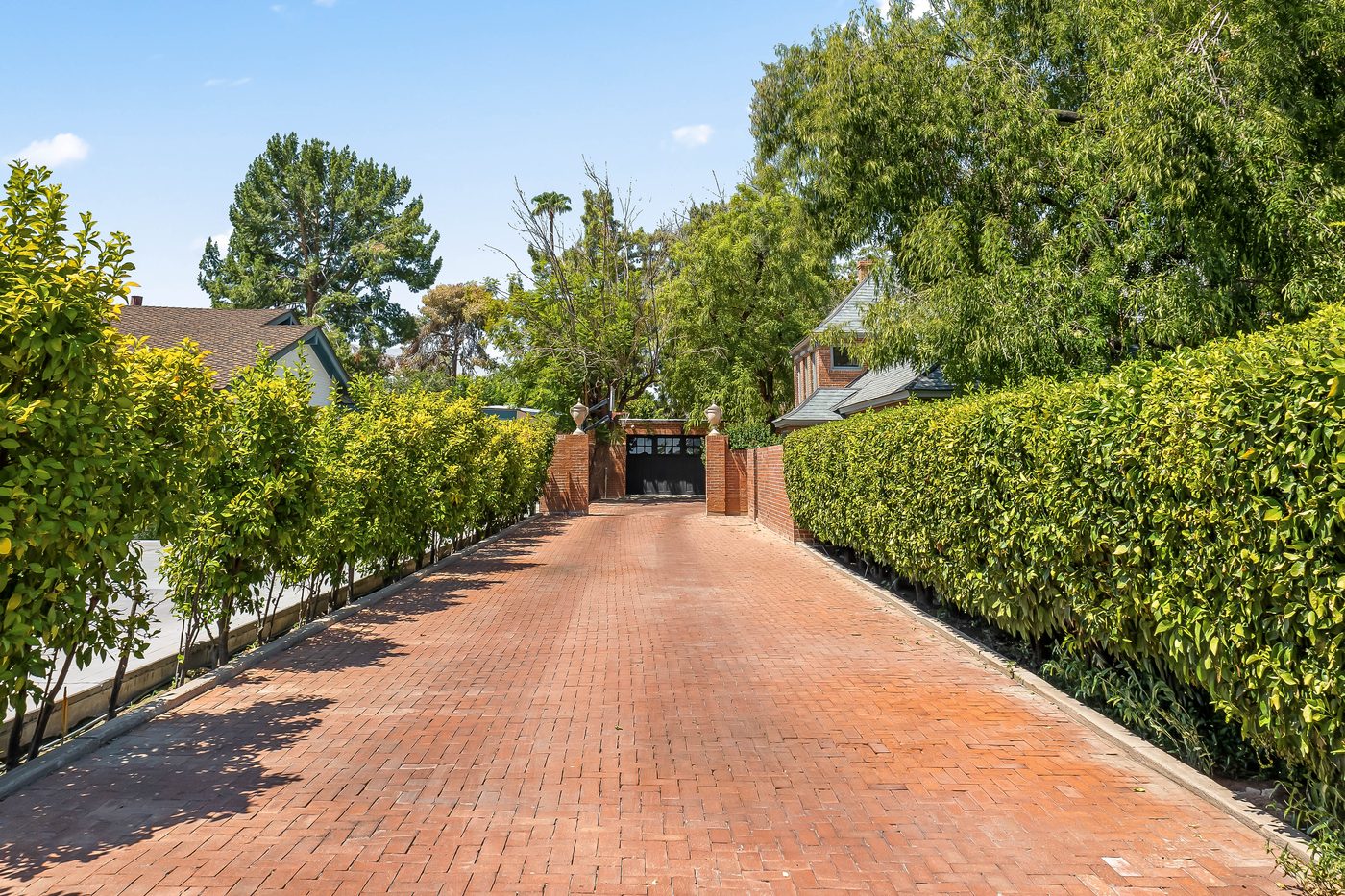 Tree-lined approach to the estate